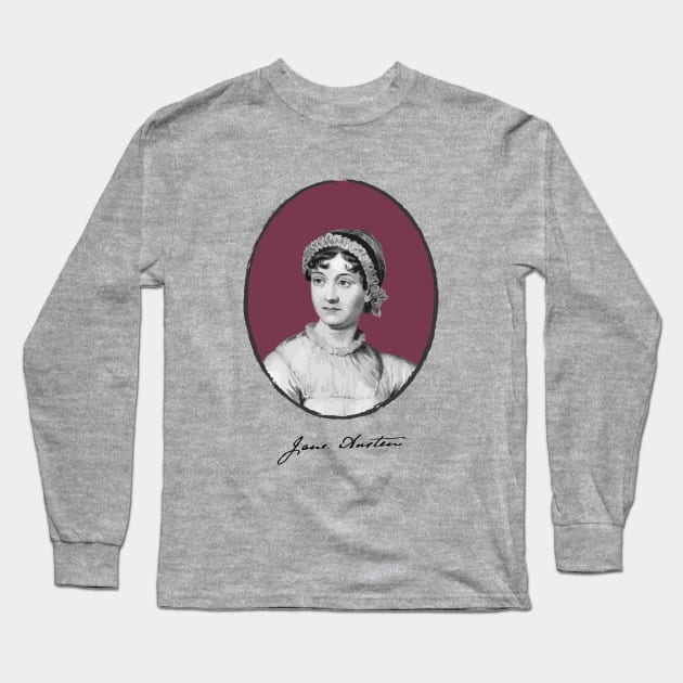 Authors - Jane Austen Long Sleeve T-Shirt by PrintablesPassions